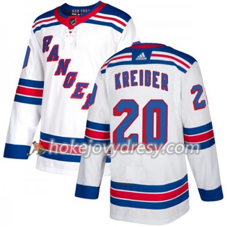 Dámské Hokejový Dres New York Rangers Chris Kreider 20 Bílá 2017-2018 Adidas Authentic